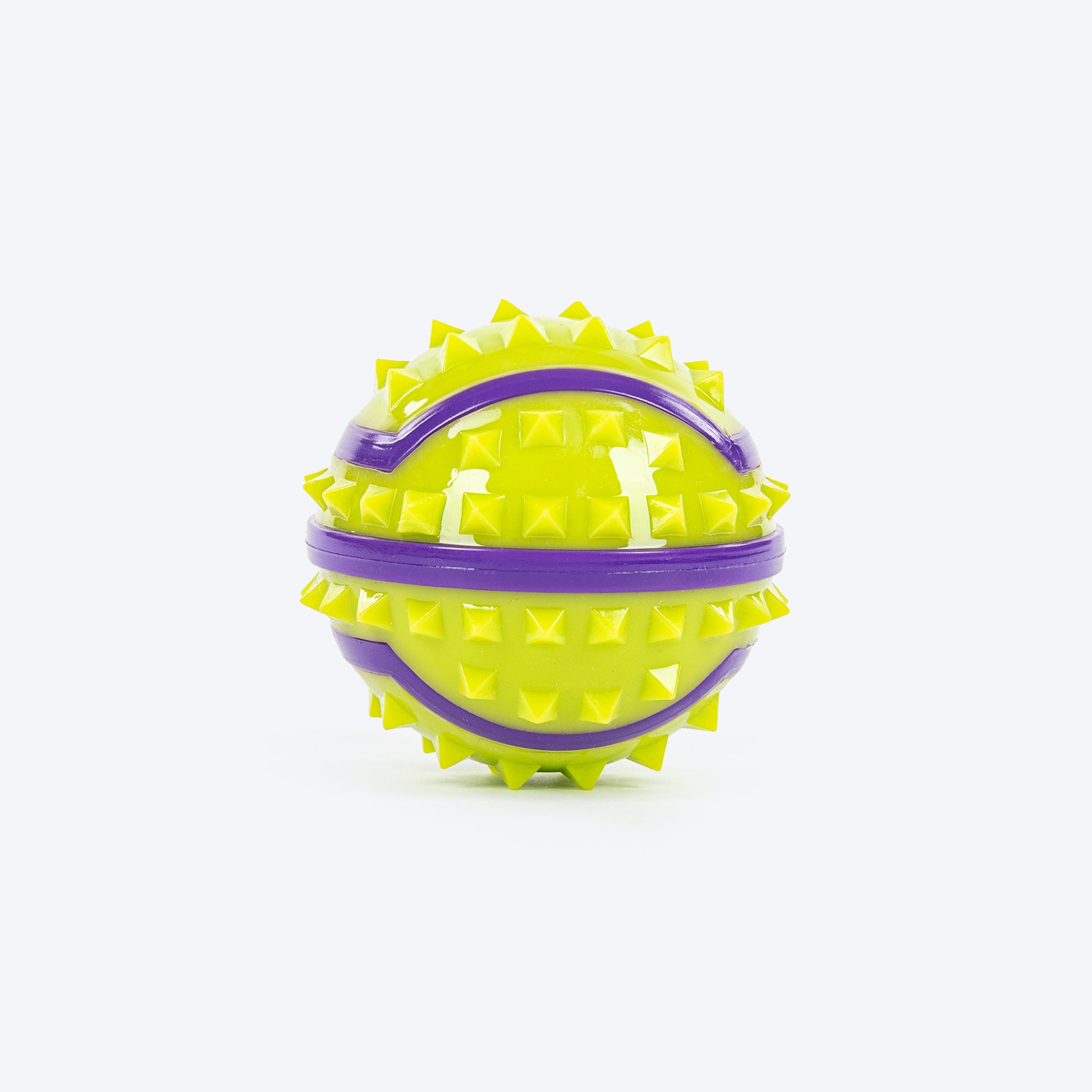 Dash Dog Spikies Squeaky Balls Toy For Dog - Green - Set Of 2 - Heads Up For Tails