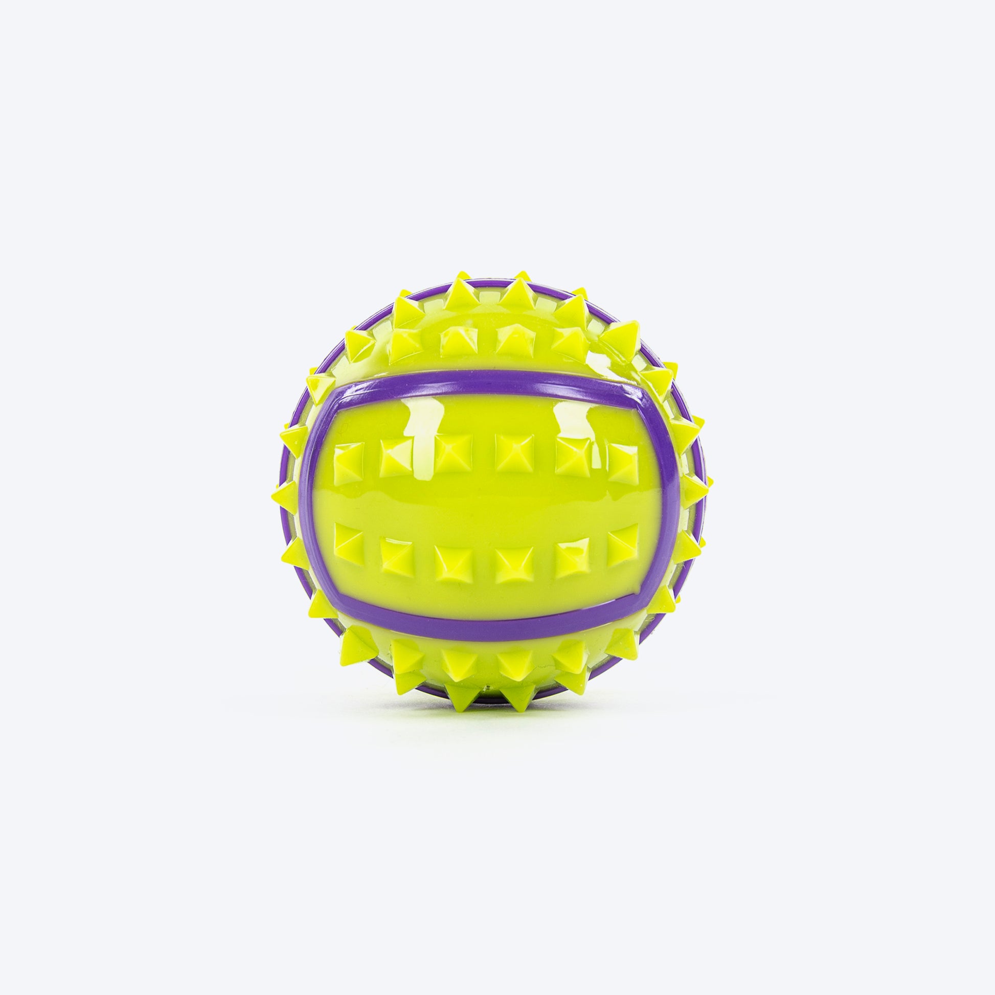 Dash Dog Spikies Squeaky Balls Toy For Dog - Green - Set Of 2 - Heads Up For Tails