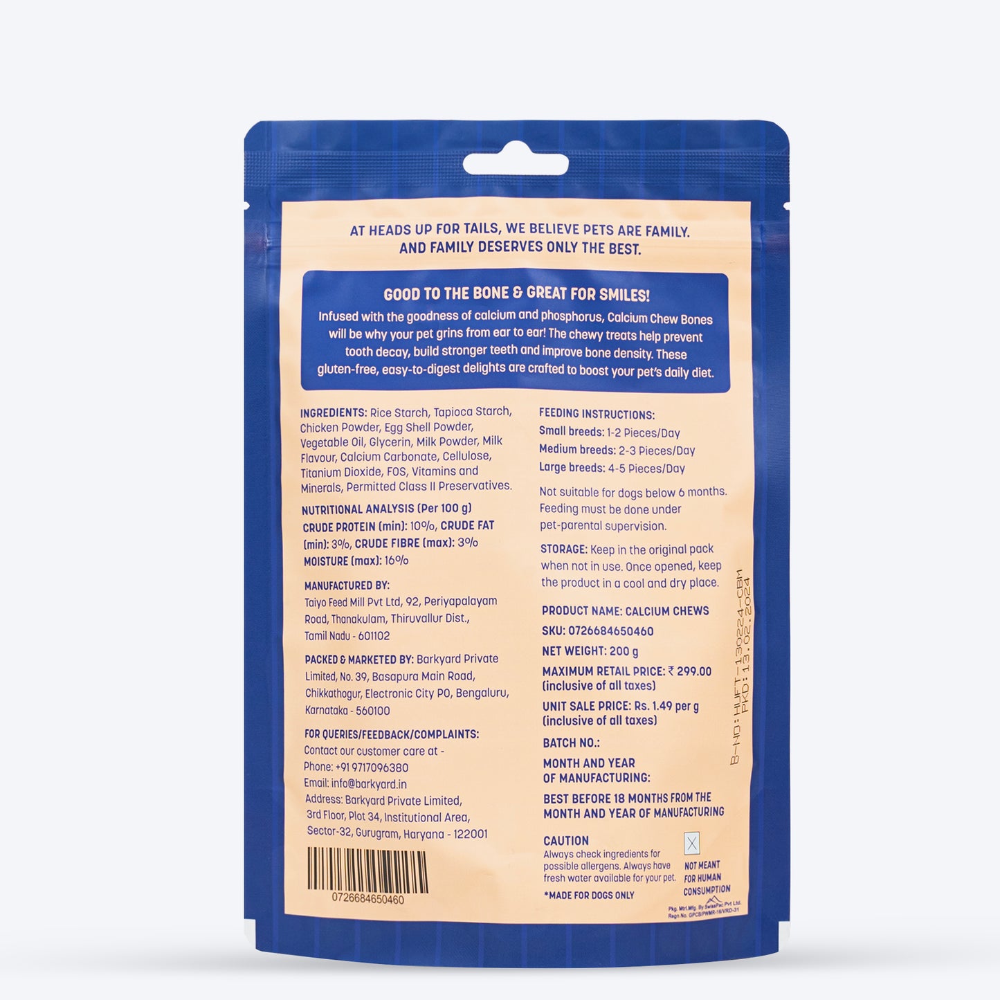 HUFT Calcium Chews Bite-Sized Bone Treats For Dog - Milk Flavour_09