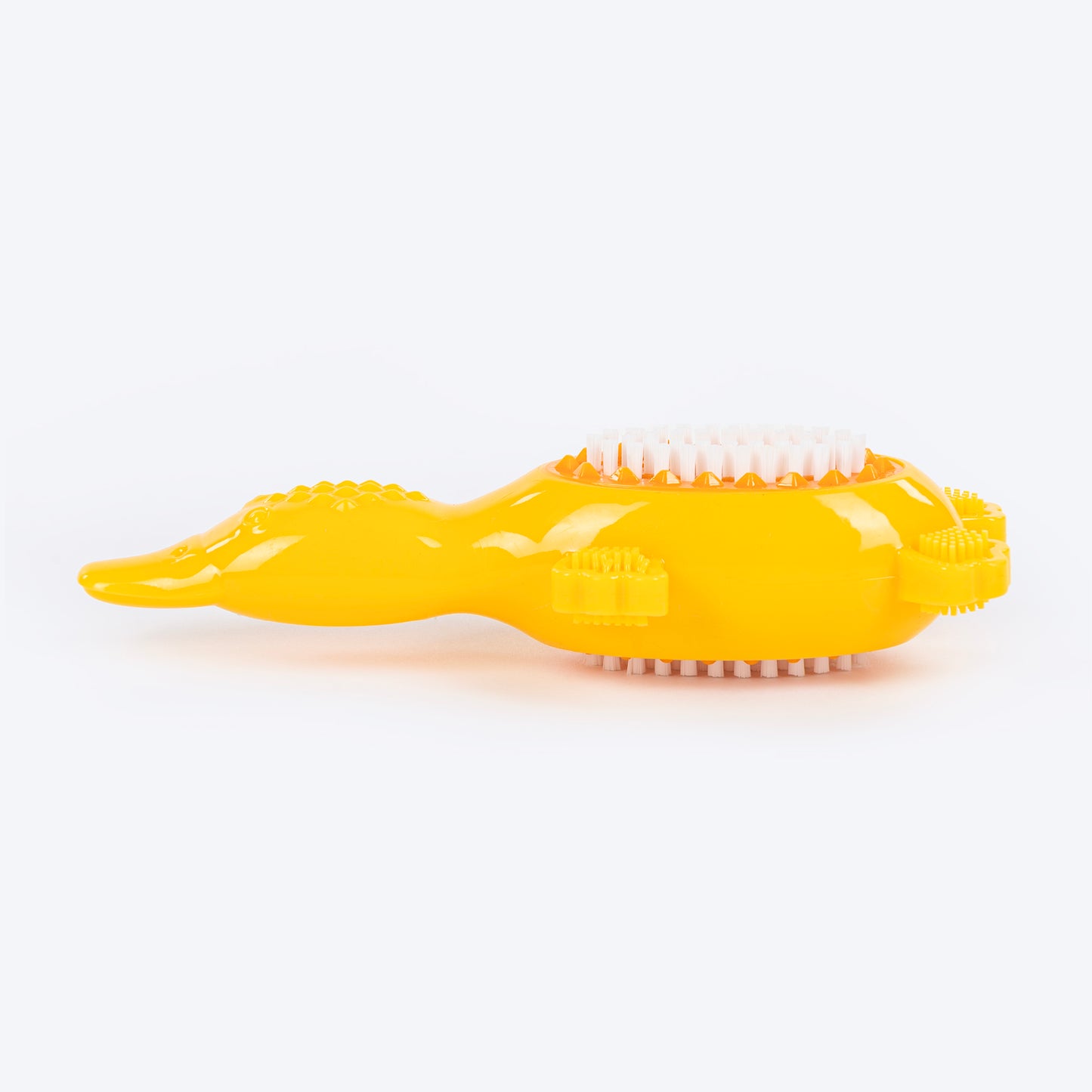HUFT Brush Buddy Duck Chew Toy For Dog - Yellow