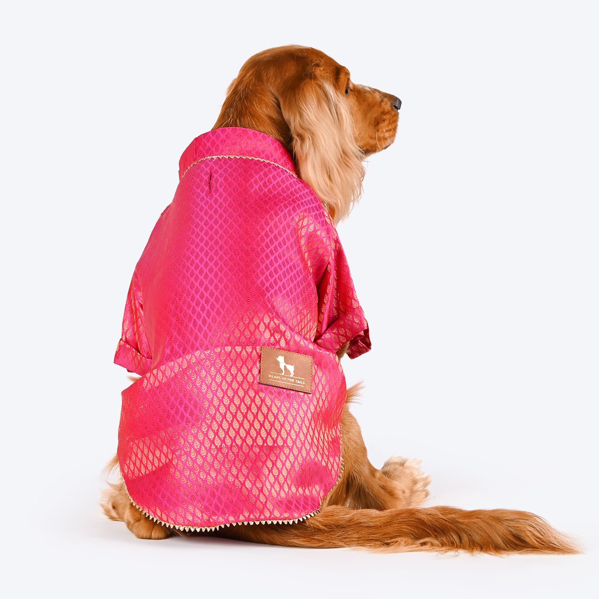 HUFT Dapper Doggo Kurta For Dog - Pink - Heads Up For Tails
