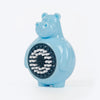 HUFT Brush Buddy Hippo Chew Toy For Dog - Blue - Heads Up For Tails