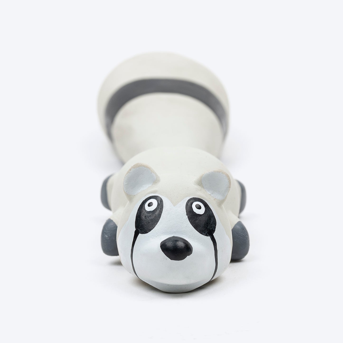 TLC Raspy Squeaky Chew Toy For Puppies & Small Dogs - Grey - Heads Up For Tails