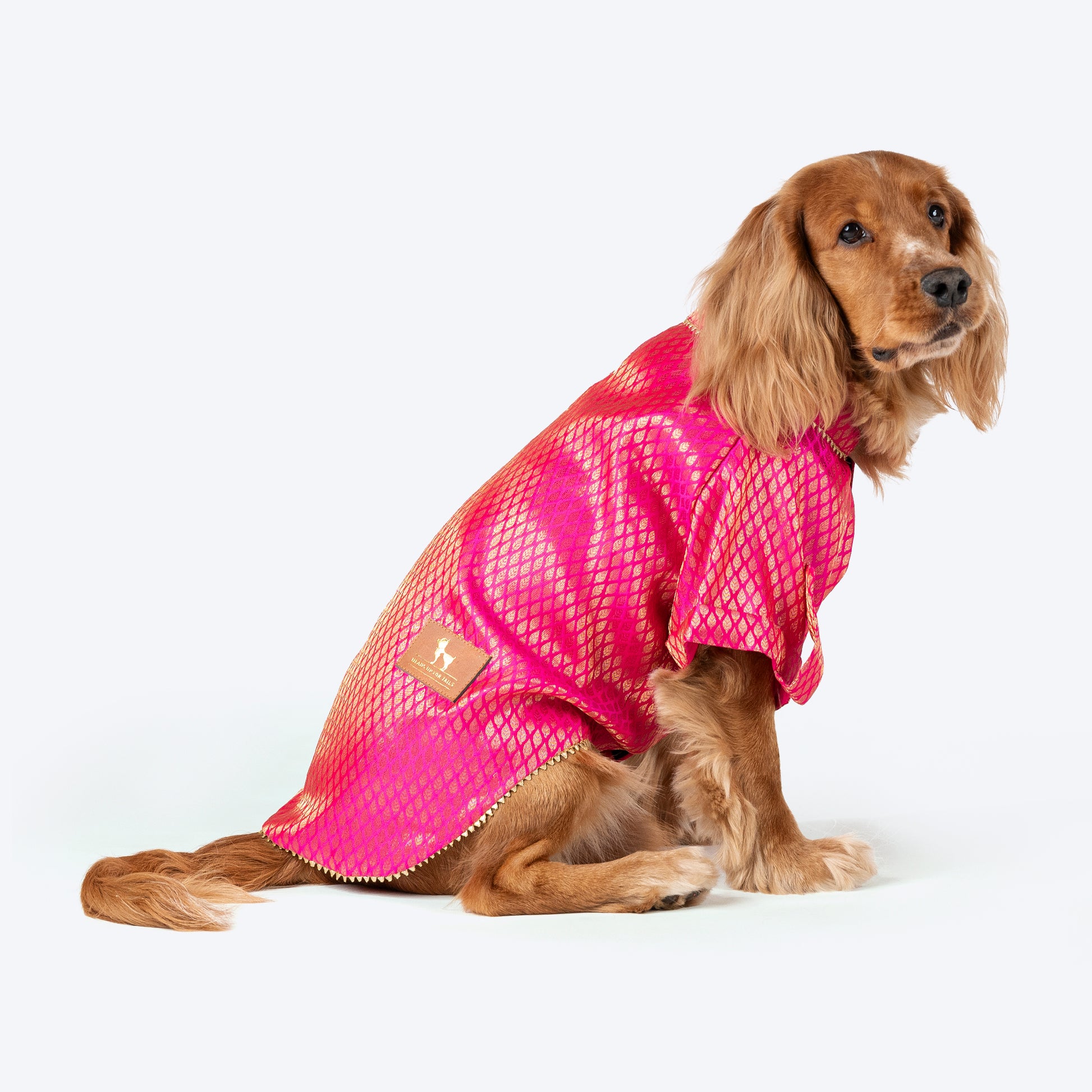 HUFT Dapper Doggo Kurta For Dog - Pink - Heads Up For Tails