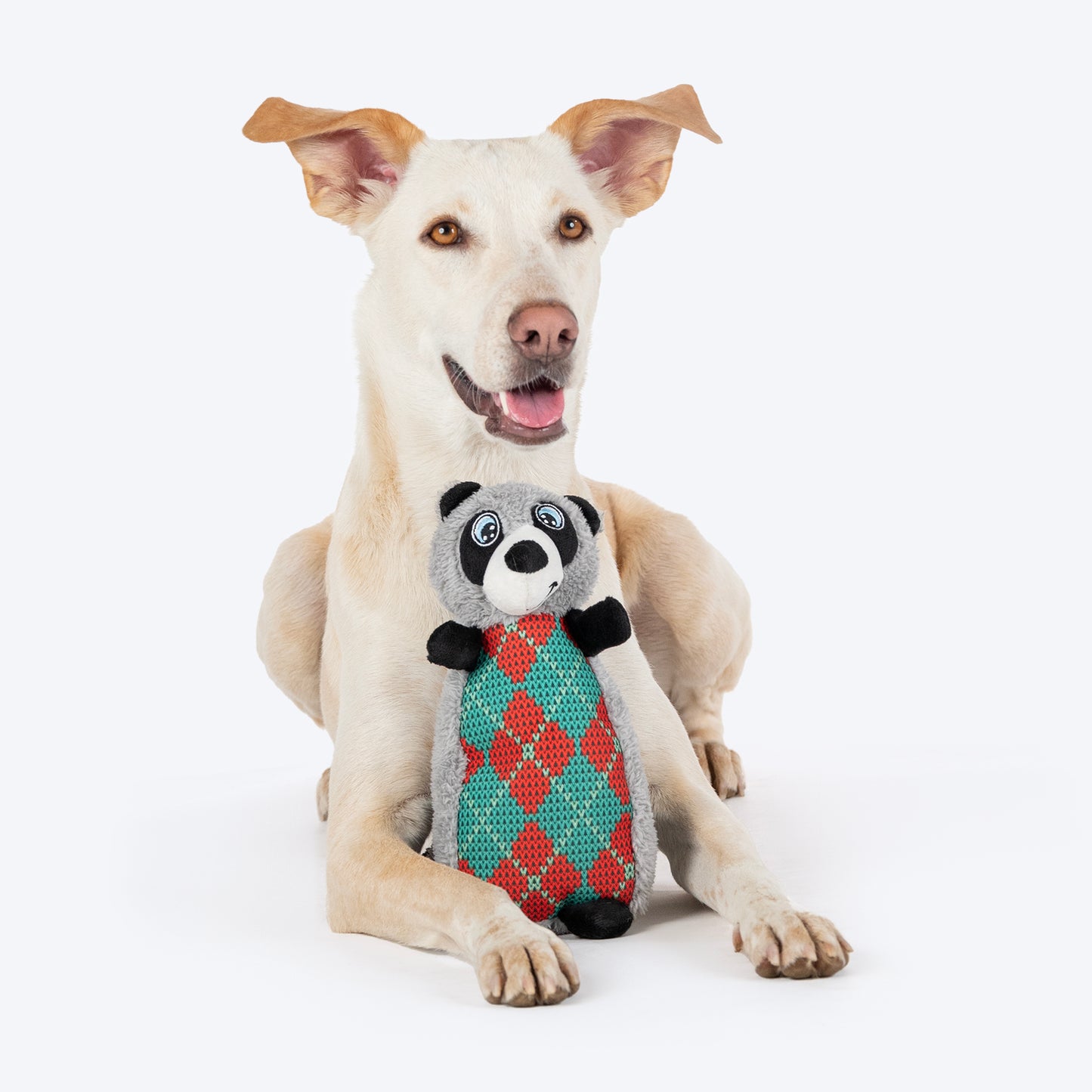 HUFT Raccoon Plush Toy For Dog - Grey - Heads Up For Tails