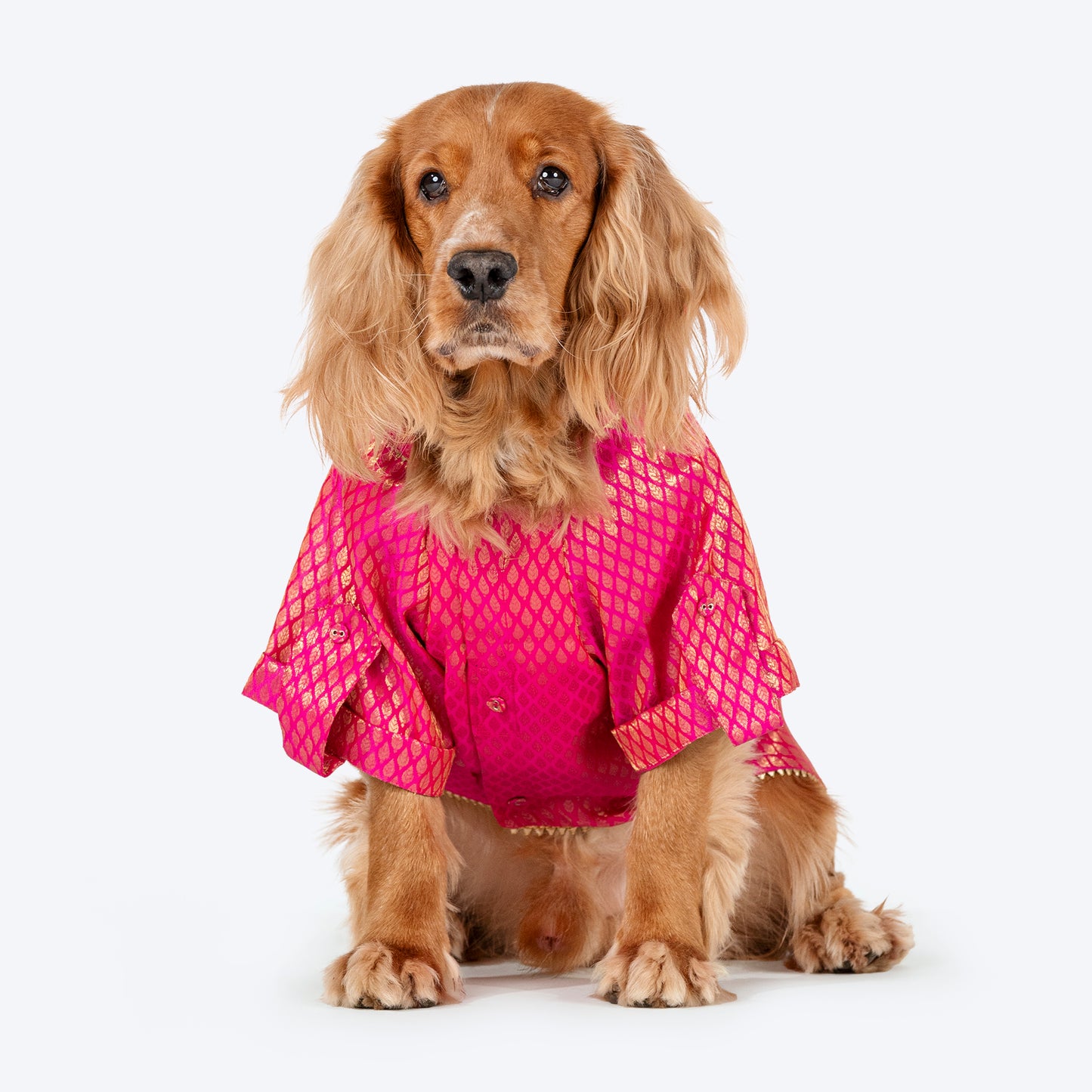 HUFT Dapper Doggo Kurta For Dog - Pink - Heads Up For Tails
