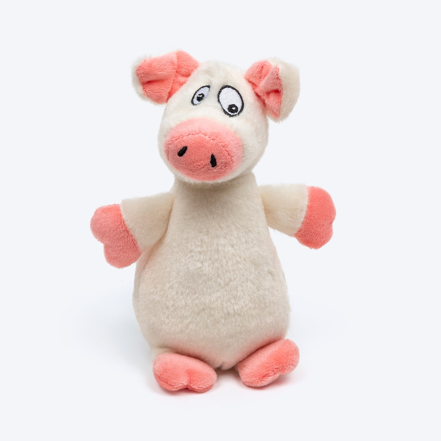 TLC Peppa Boo Squeaky Plush Toy For Dog - White - Heads Up For Tails