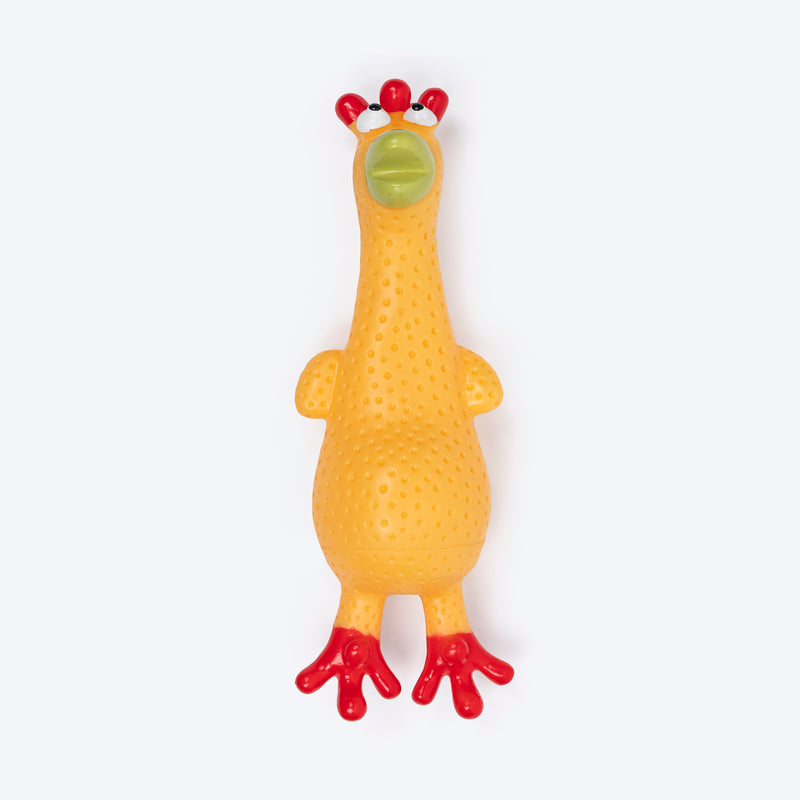 TLC Henny Penny Squeaky Chew Toy For Dog - Yellow - Heads Up For Tails