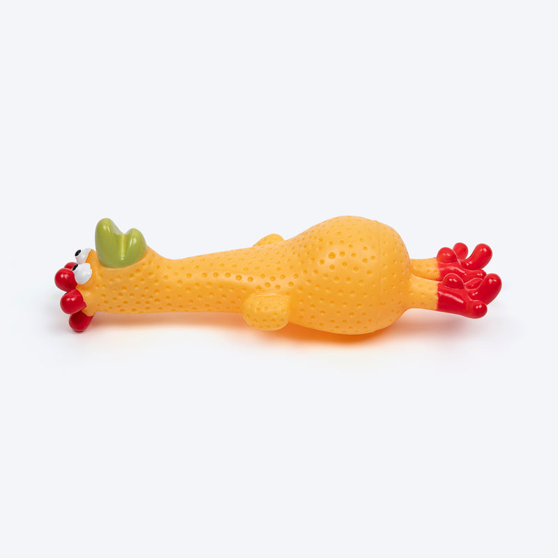 TLC Henny Penny Squeaky Chew Toy For Dog - Yellow - Heads Up For Tails