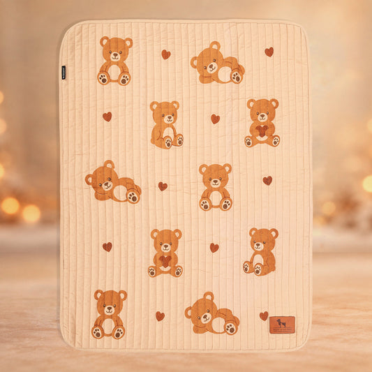 HUFT Bear Love Blanket For Dog & Cat - Beige - Heads Up For Tails