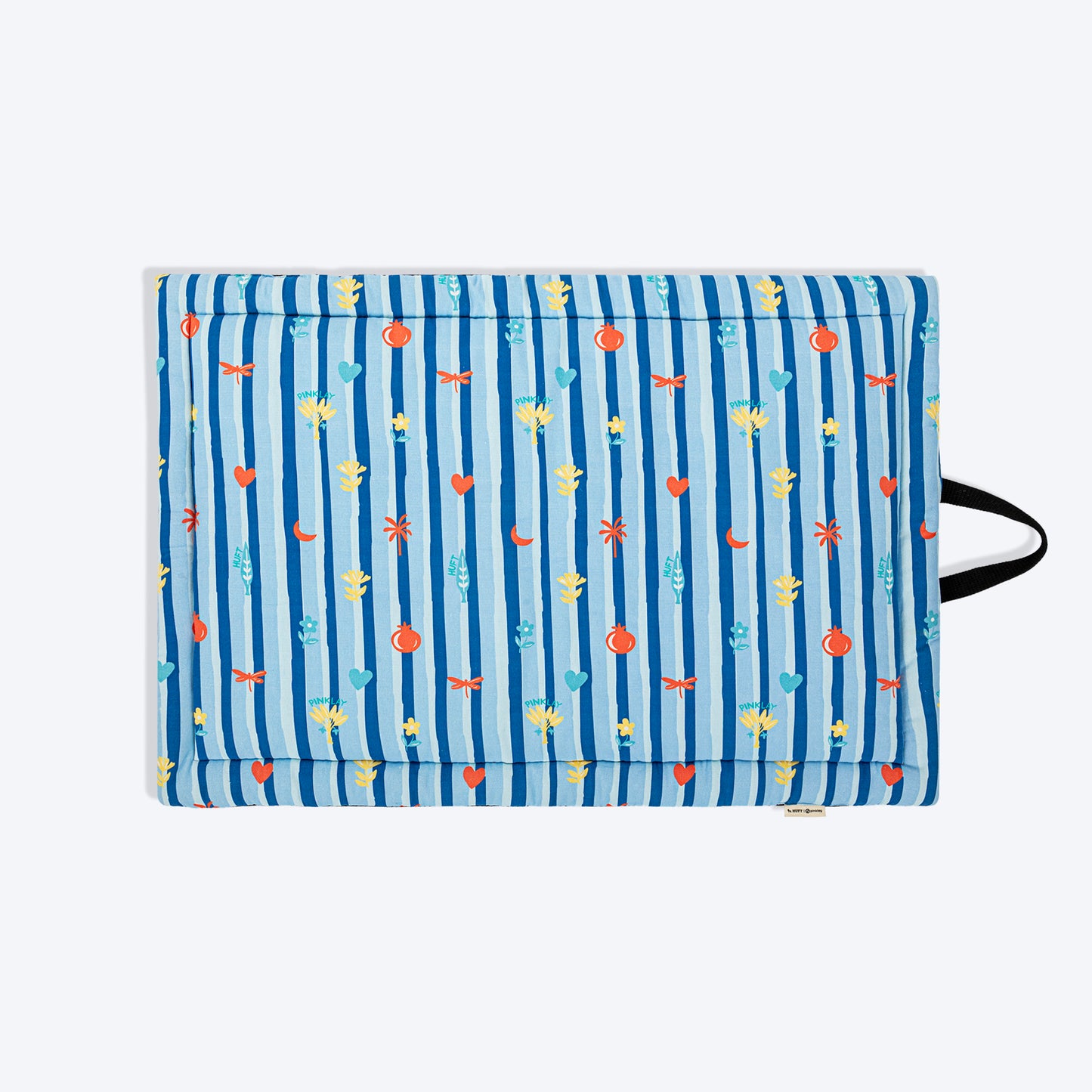 HUFT X Pinklay Strut In Stripes Mat For Dog - Blue - Heads Up For Tails