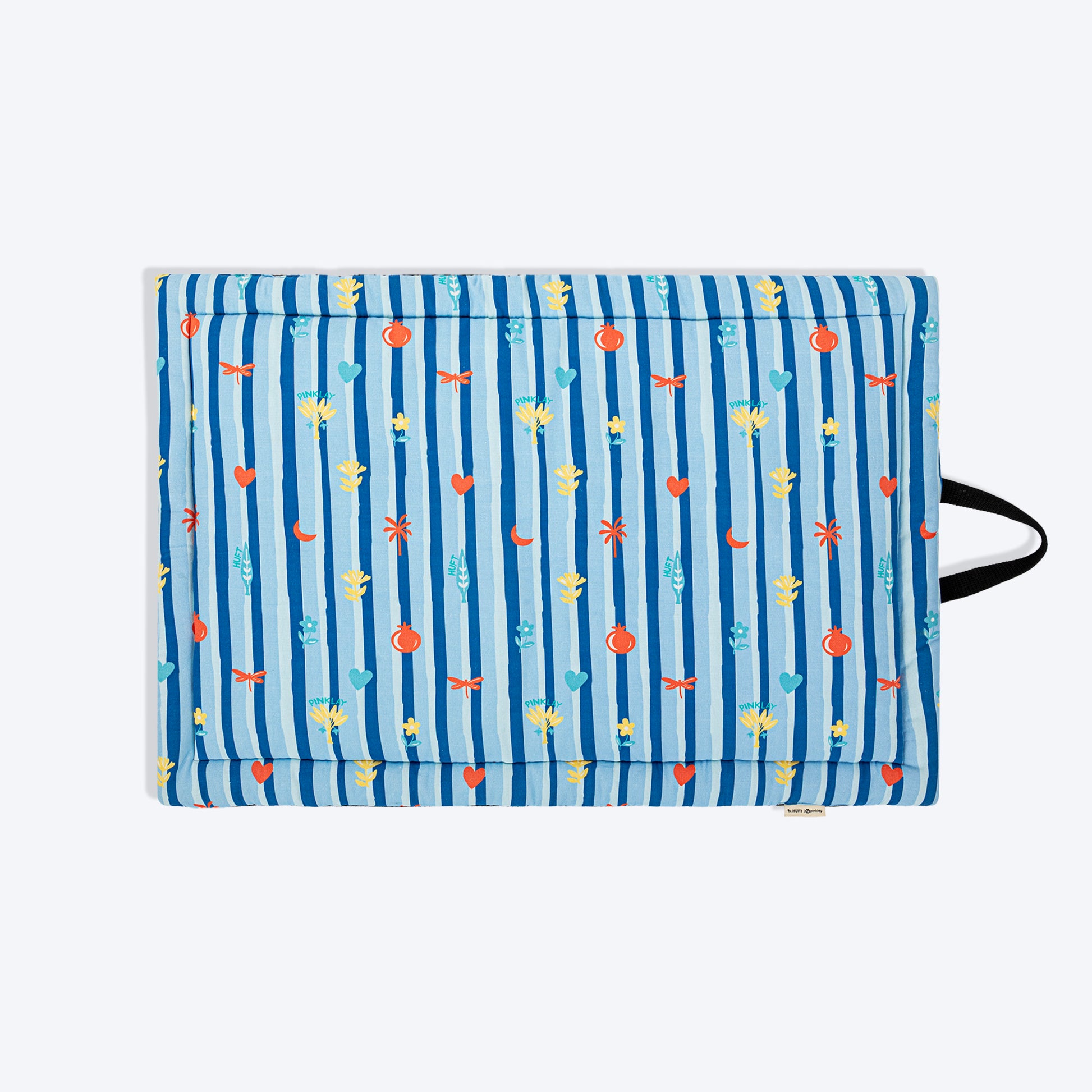 HUFT X Pinklay Strut In Stripes Mat For Dog - Blue - Heads Up For Tails