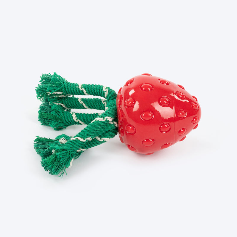 HUFT Squeakie Berrie Chew Toy For Dog - Red - Heads Up For Tails