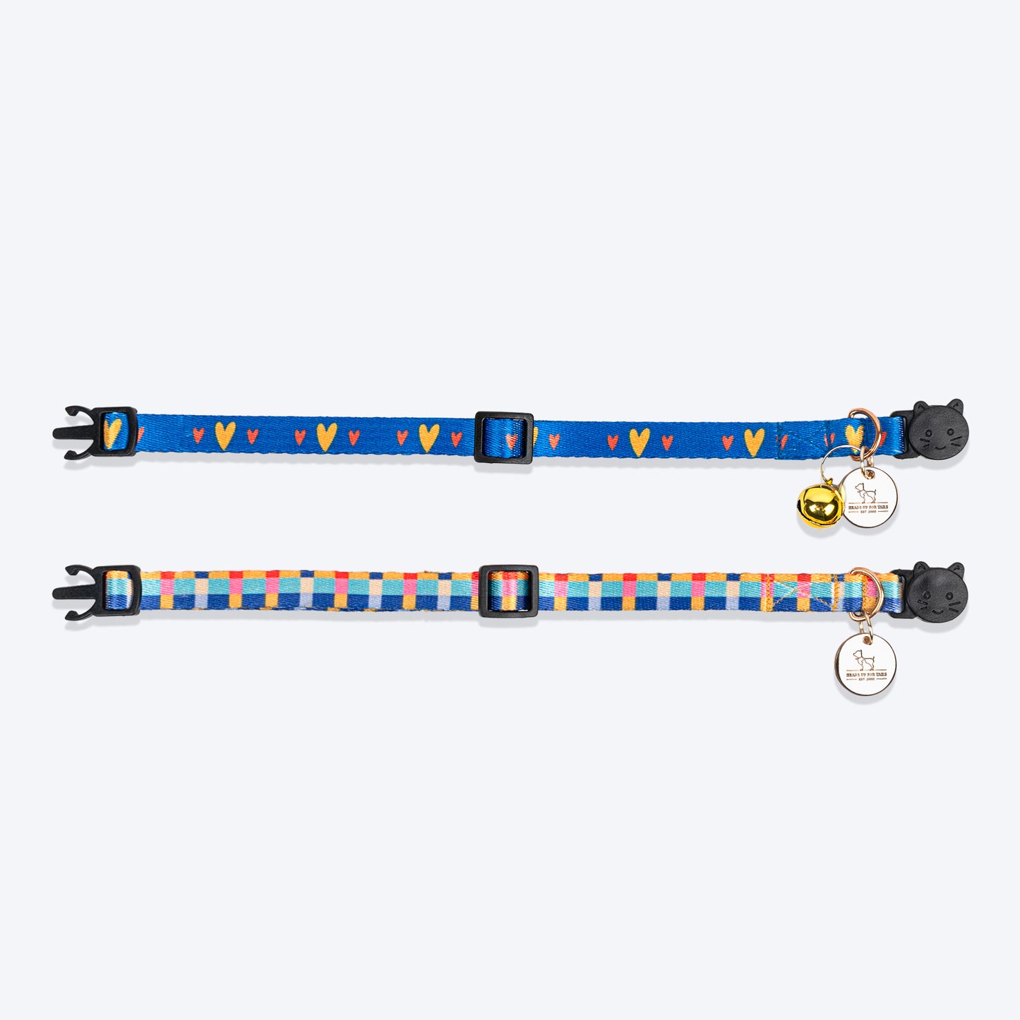 HUFT Meowvelous Cat Collar - Dark Blue & Multicolor - Heads Up For Tails