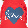 HUFT Love Printed T-Shirt For Dog - Red