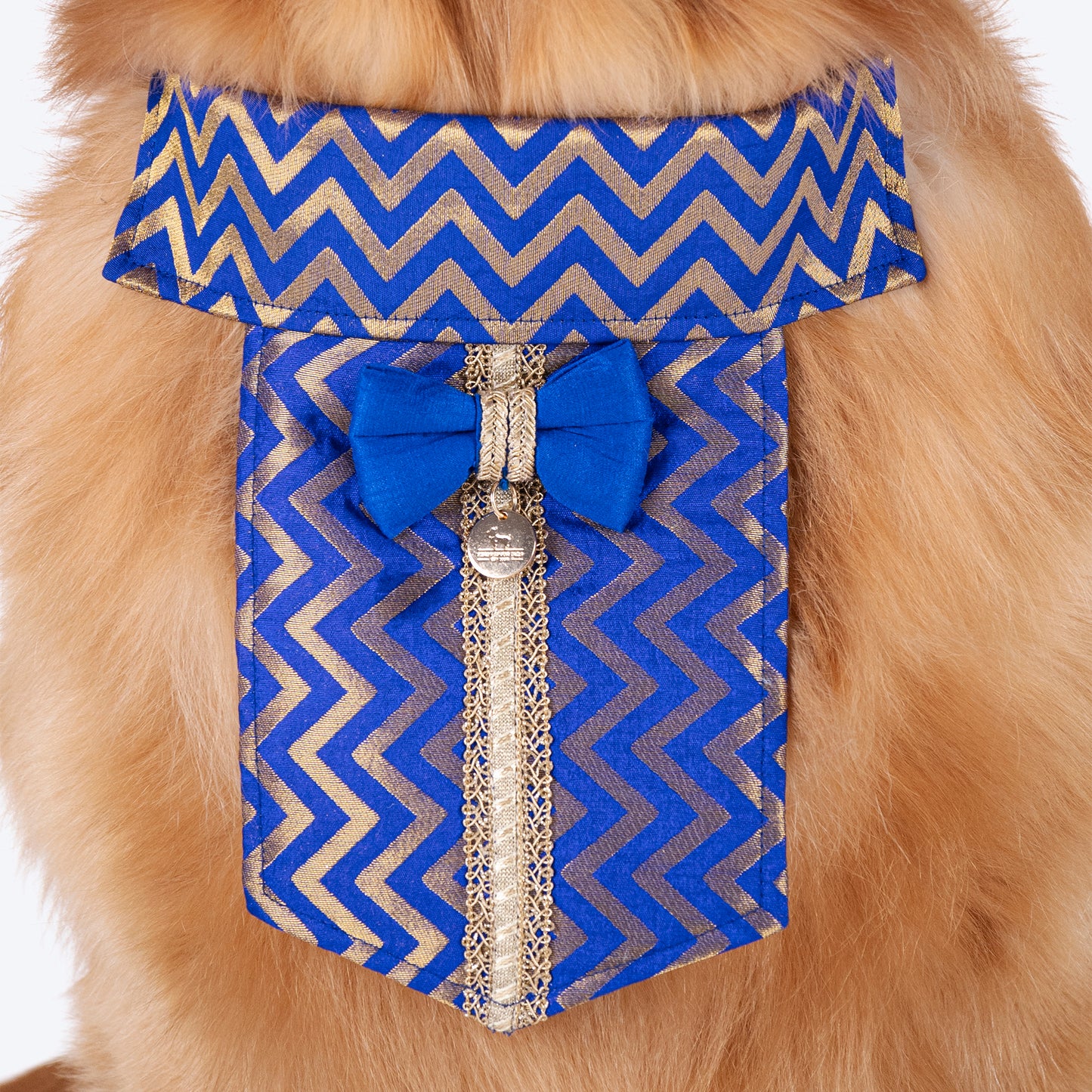 HUFT Shahi Sherwani Bandana For Dog - Royal Blue - Heads Up For Tails
