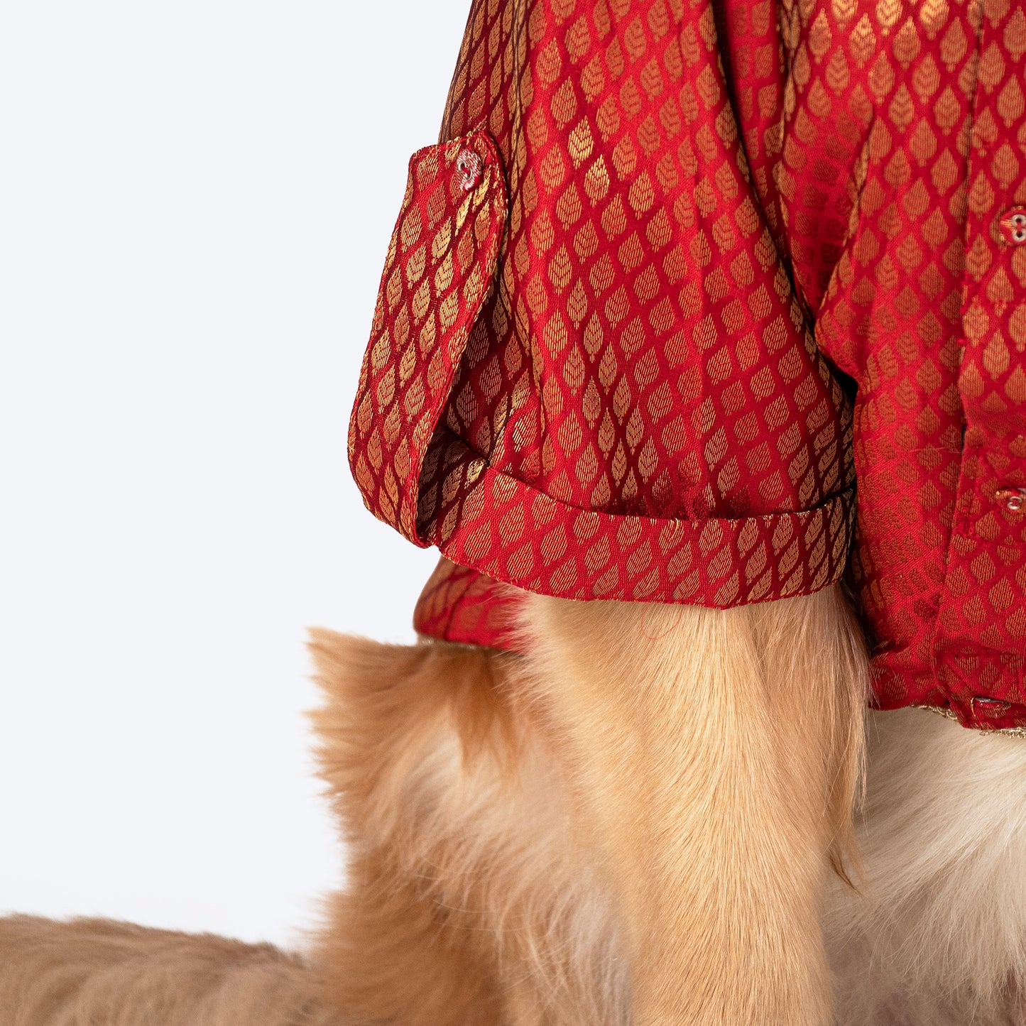 HUFT Dapper Doggo Kurta For Dog - Red - Heads Up For Tails