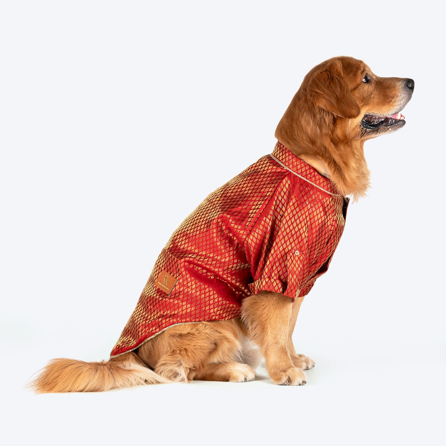 HUFT Dapper Doggo Kurta For Dog - Red - Heads Up For Tails