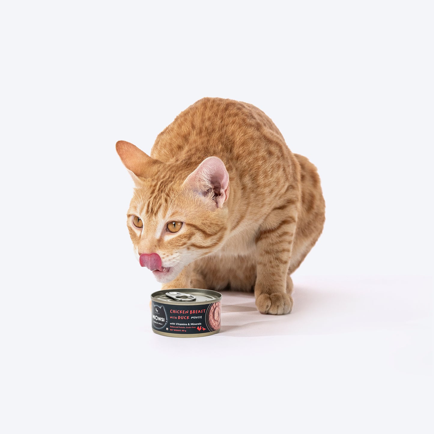 Meowsi by HUFT Chicken Breast With Duck Mousse Canned Cat Wet Food - 80 gm - Heads Up For Tails