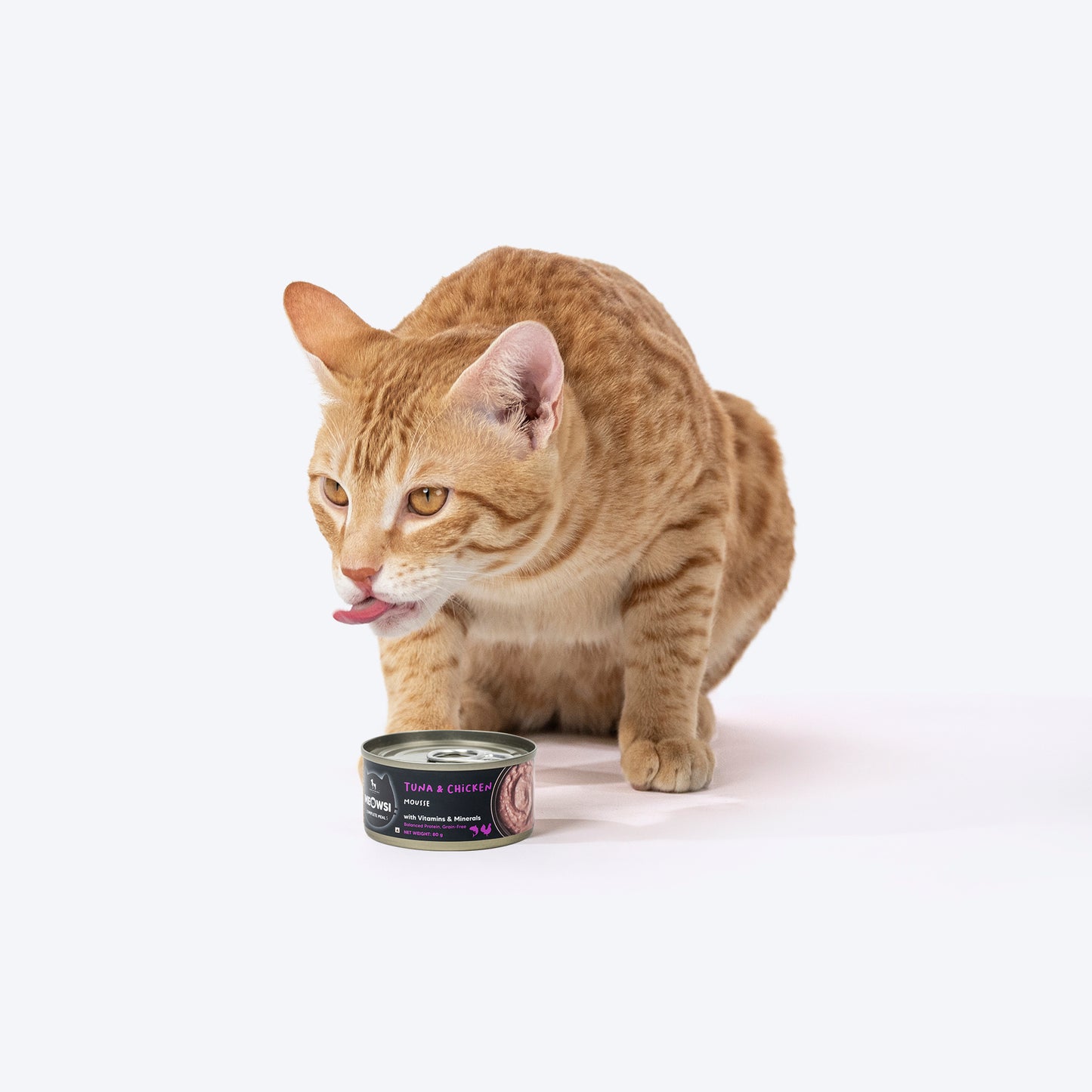 Meowsi By HUFT Tuna & Chicken in Mousse Canned Cat Wet Food - 80 gm - Heads Up For Tails