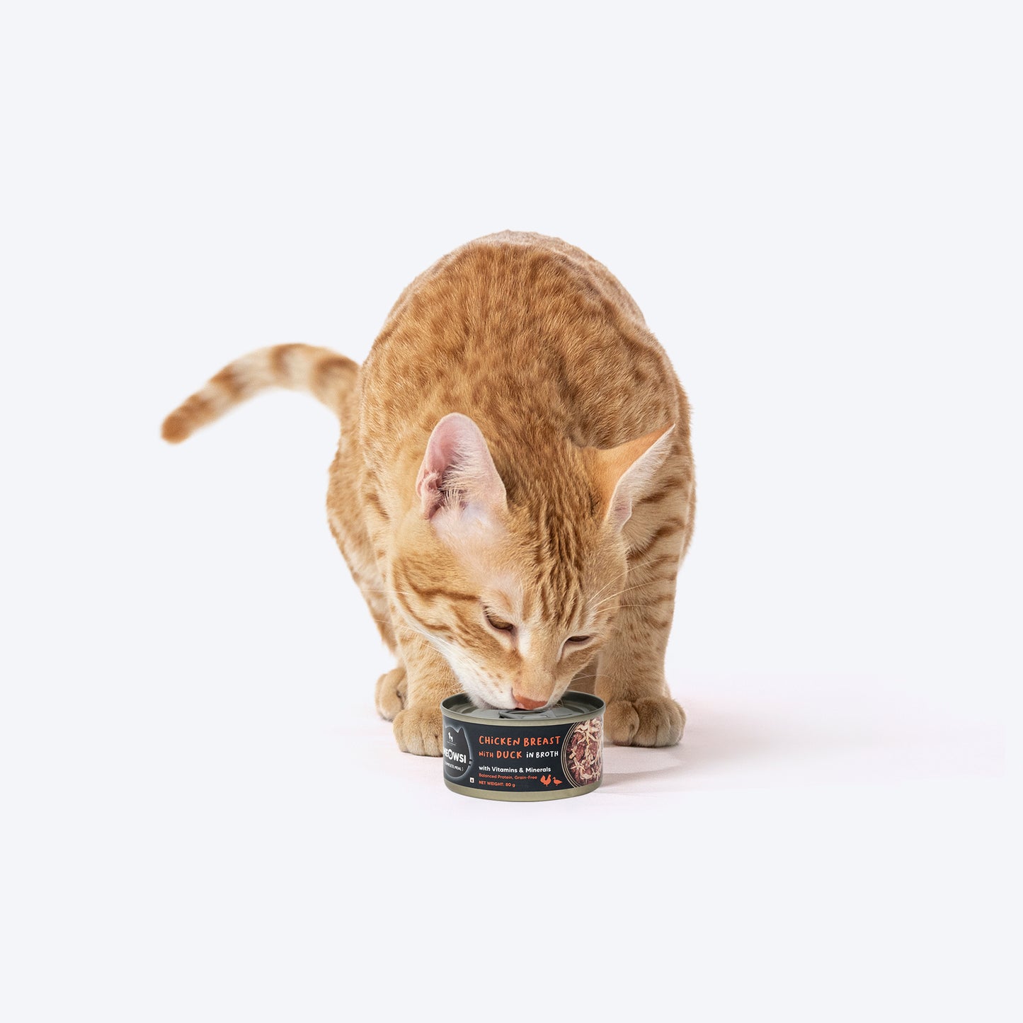 Meowsi by HUFT Chicken Breast With Duck In Broth Canned Cat Wet Food - 80 gm - Heads Up For Tails
