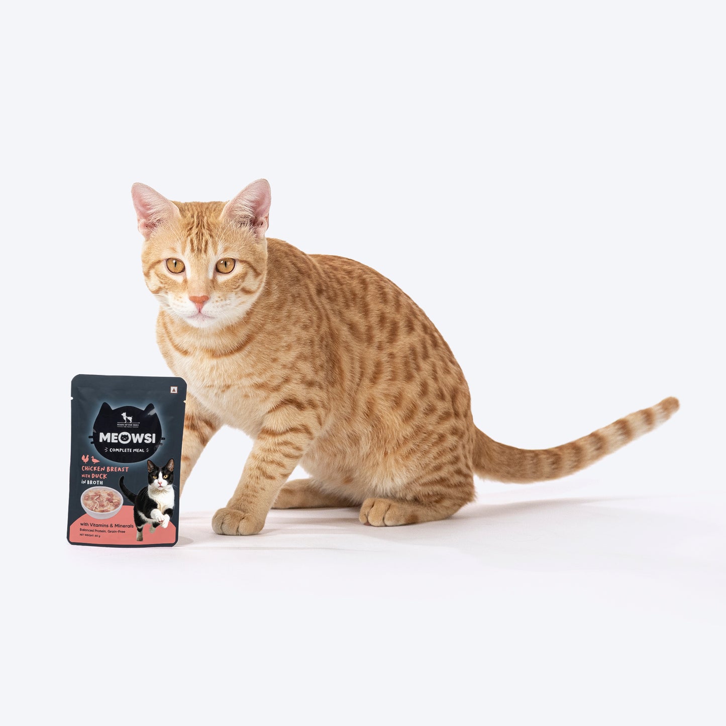 Meowsi by HUFT Chicken Breast With Duck In Broth Cat Wet Food - 80 gm - Heads Up For Tails