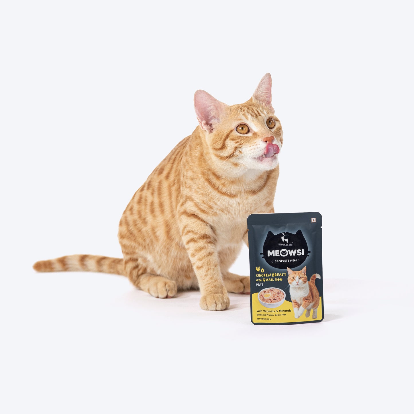 Meowsi by HUFT Chicken Breast With Quail Egg Pate Cat Wet Food - 80 gm - Heads Up For Tails