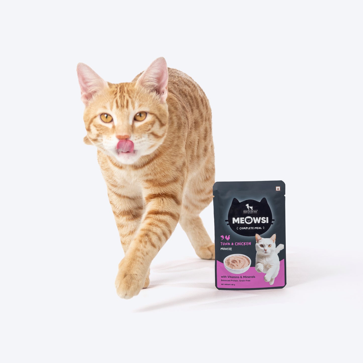 Meowsi By HUFT Tuna & Chicken in Mousse Cat Wet Food - 80 gm - Heads Up For Tails