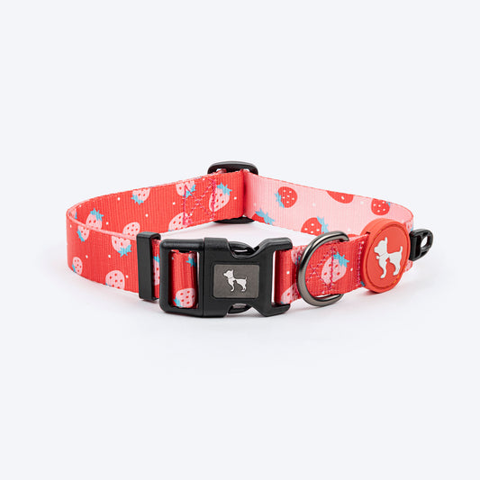 HUFT Berry Bliss Collar For Dog - Red - Heads Up For Tails
