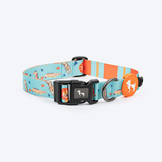 HUFT Jungle Safari Collar For Dog - Mint Green - Heads Up For Tails