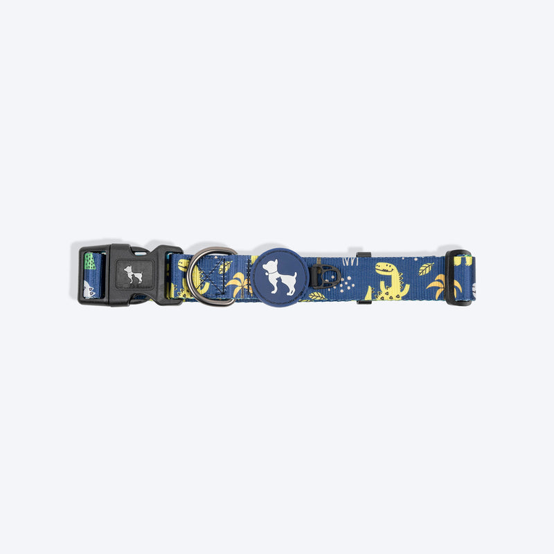 HUFT Dino Land Collar For Dog - Blue - Heads Up For Tails