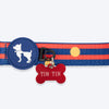 HUFT Playstripes Collar For Dog - Rust & Navy - Heads Up For Tails