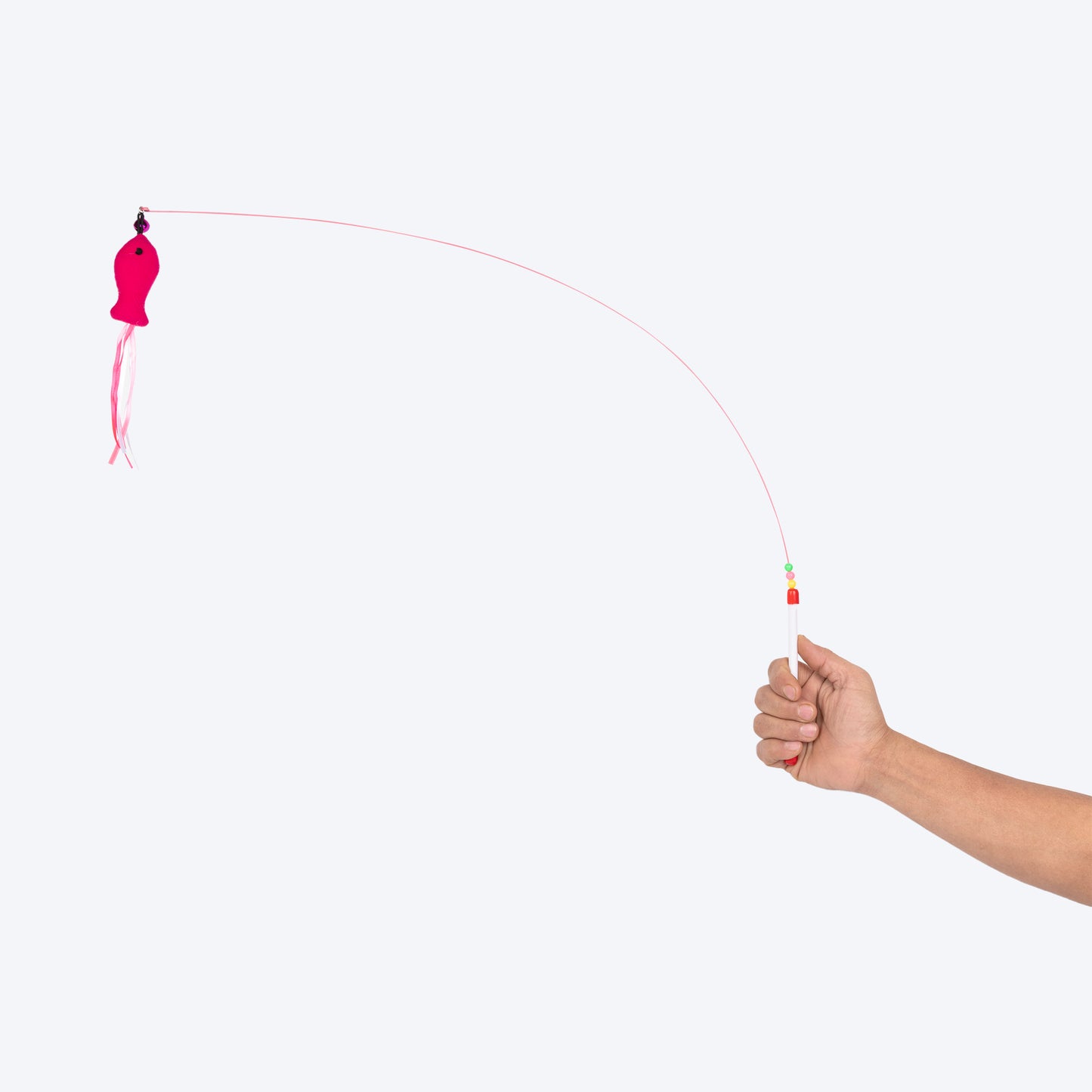 TLC Fishing Rod Wand Toy For Cat - Pink - Heads Up For Tails