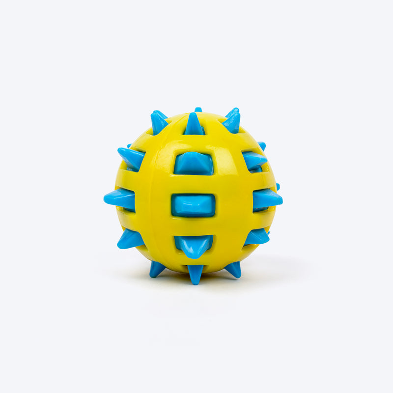 TLC Paw Spiker Chew Toy For Dog - Blue & Yellow - Heads Up For Tails
