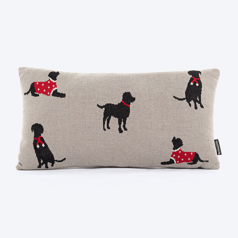 HUFT Winter Woofs Cushion for Pet Lovers - Heads Up For Tails