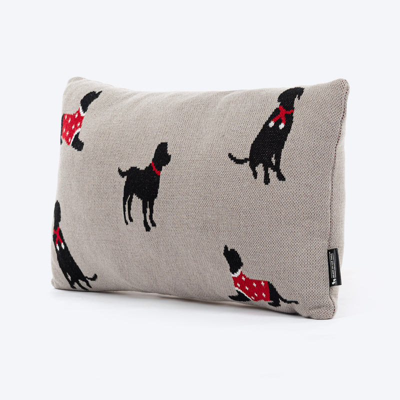 HUFT Winter Woofs Cushion for Pet Lovers - Heads Up For Tails