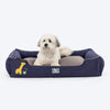 HUFT Giraffe Classic Lounger Bed For Dog - Grey & Navy - Heads Up For Tails