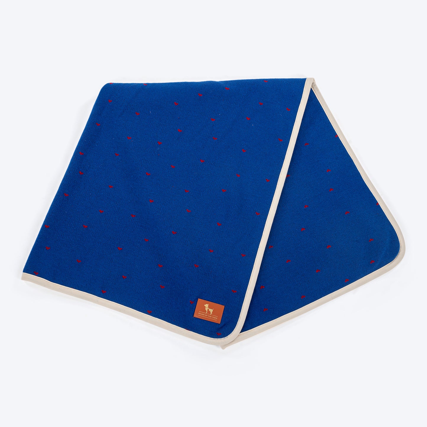 HUFT Heart Knitter Reversible Pet Blanket - Navy Blue - Heads Up For Tails