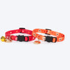 HUFT Meowvelous Collar For Cat - Orange & Red - Heads Up For Tails