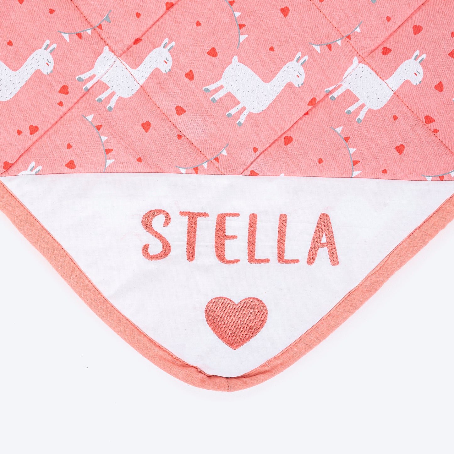 HUFT Personalised Cuddle Bundle Puppy & Kitten Blanket - Peach - Heads Up For Tails