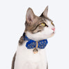 HUFT Brocade Dazzle Bow Tie With Strap For Cat - Blue - Heads Up For Tails
