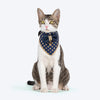 HUFT Brocade Dazzle Pet Scarf For Cat & Puppy - Blue - Heads Up For Tails