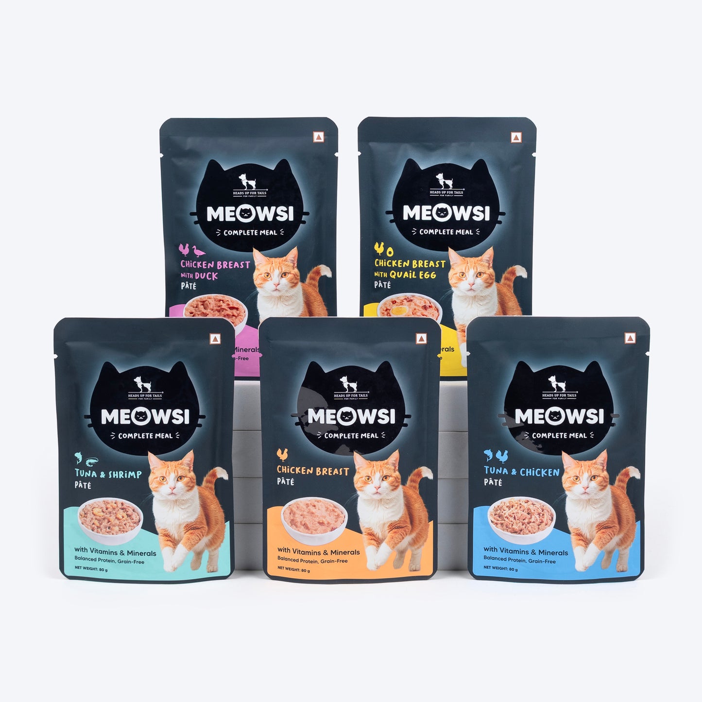 Meowsi by HUFT Tuna & Shrimp Pate Cat Wet Food - 80 gm - Heads Up For Tails