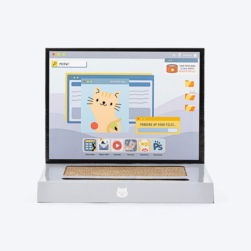 HUFT Meowbook Laptop Sctacher For Cat - Grey - Heads Up For Tails