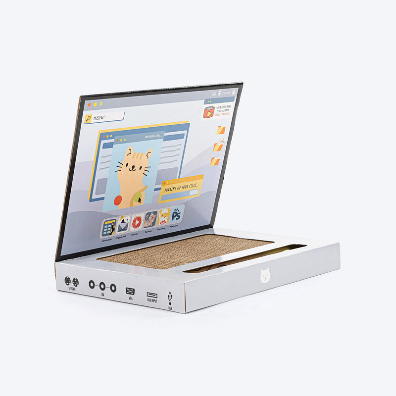 HUFT Meowbook Laptop Sctacher For Cat - Grey - Heads Up For Tails