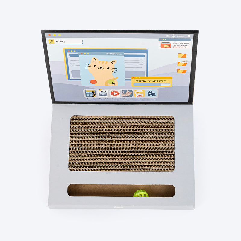 HUFT Meowbook Laptop Sctacher For Cat - Grey - Heads Up For Tails