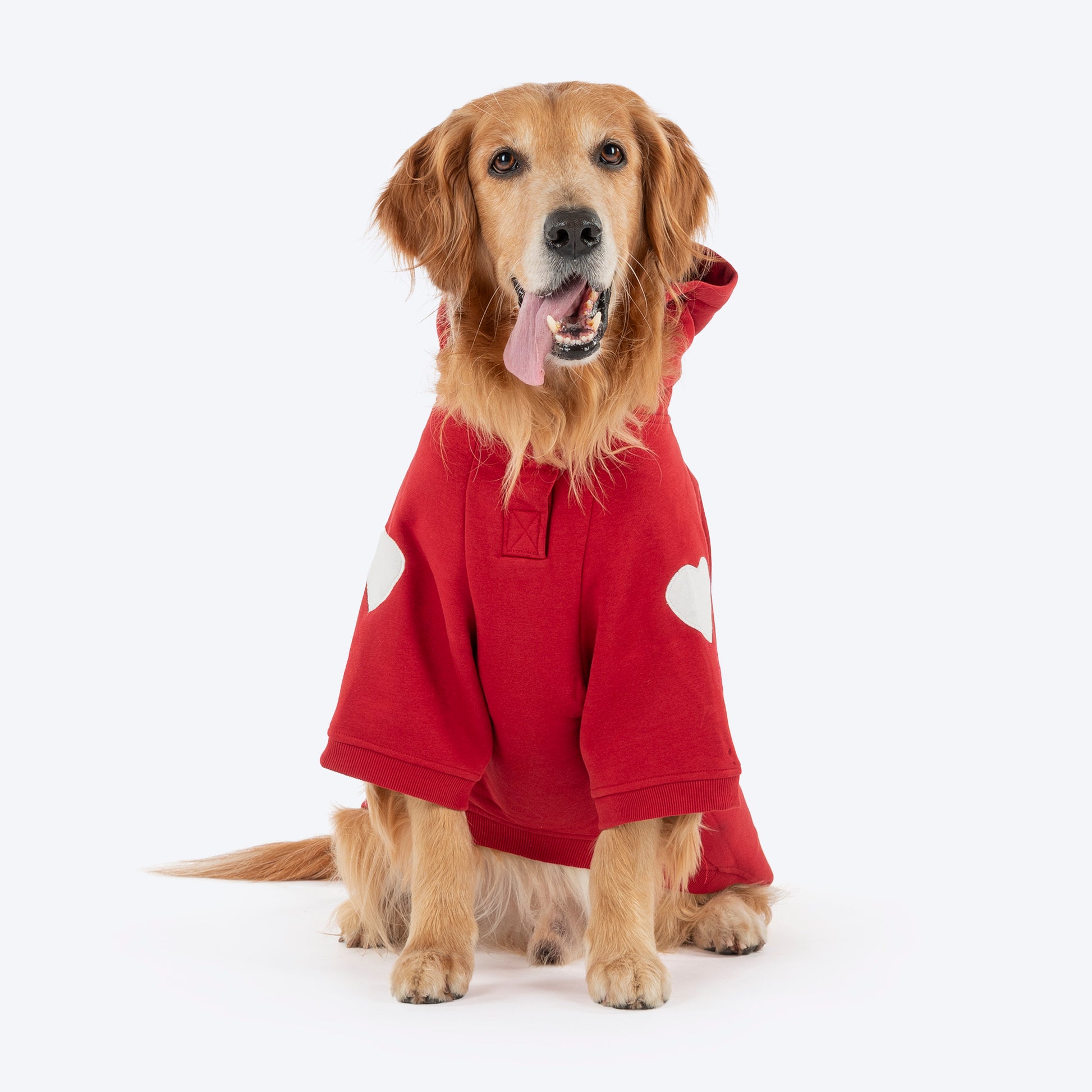 HUFT Cherry Sweet Sweatshirt With Hood For Big Dog - Red - Heads Up For Tails