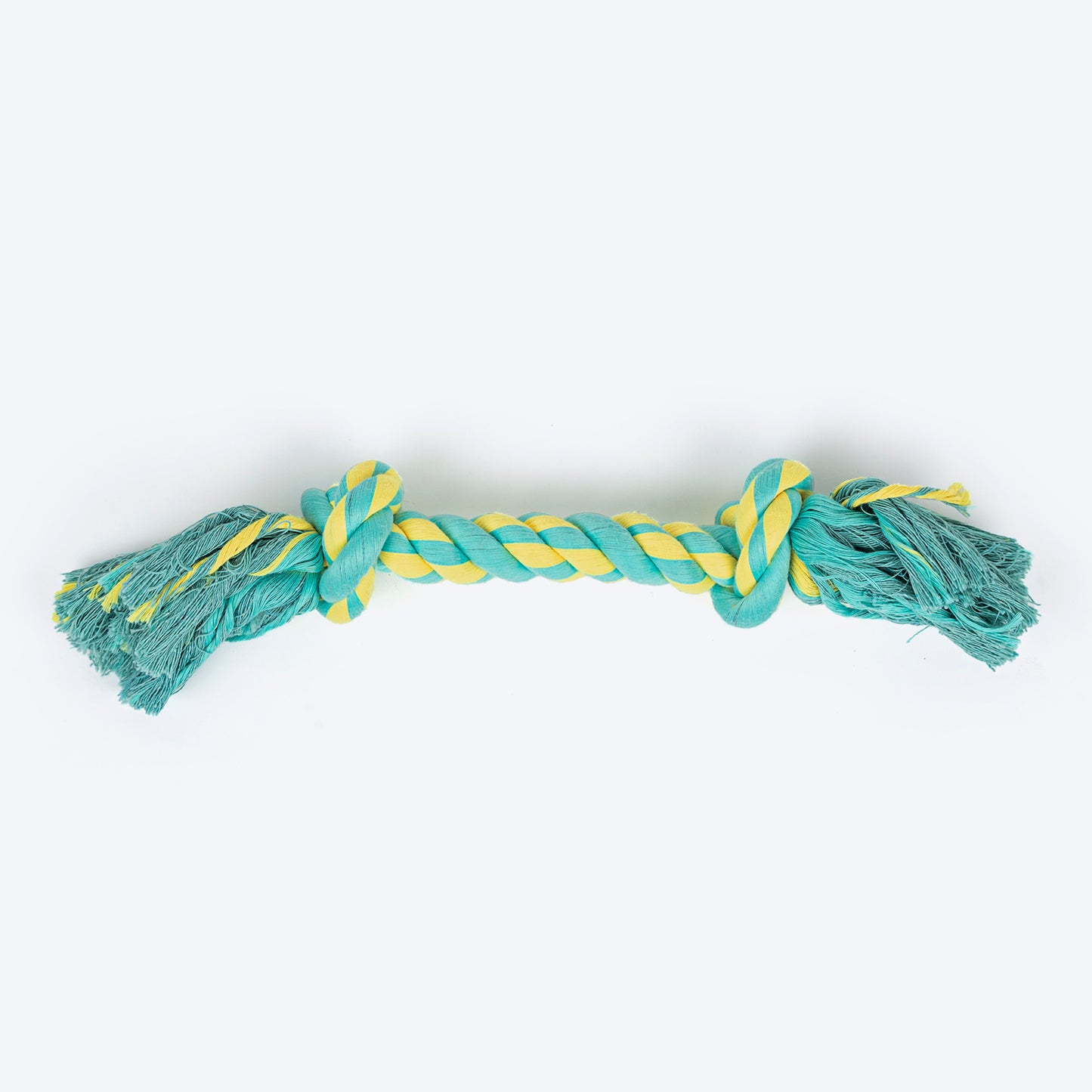 TLC Mighty Tug Rope Toy For Dog - Blue & Yellow - Heads Up For Tails