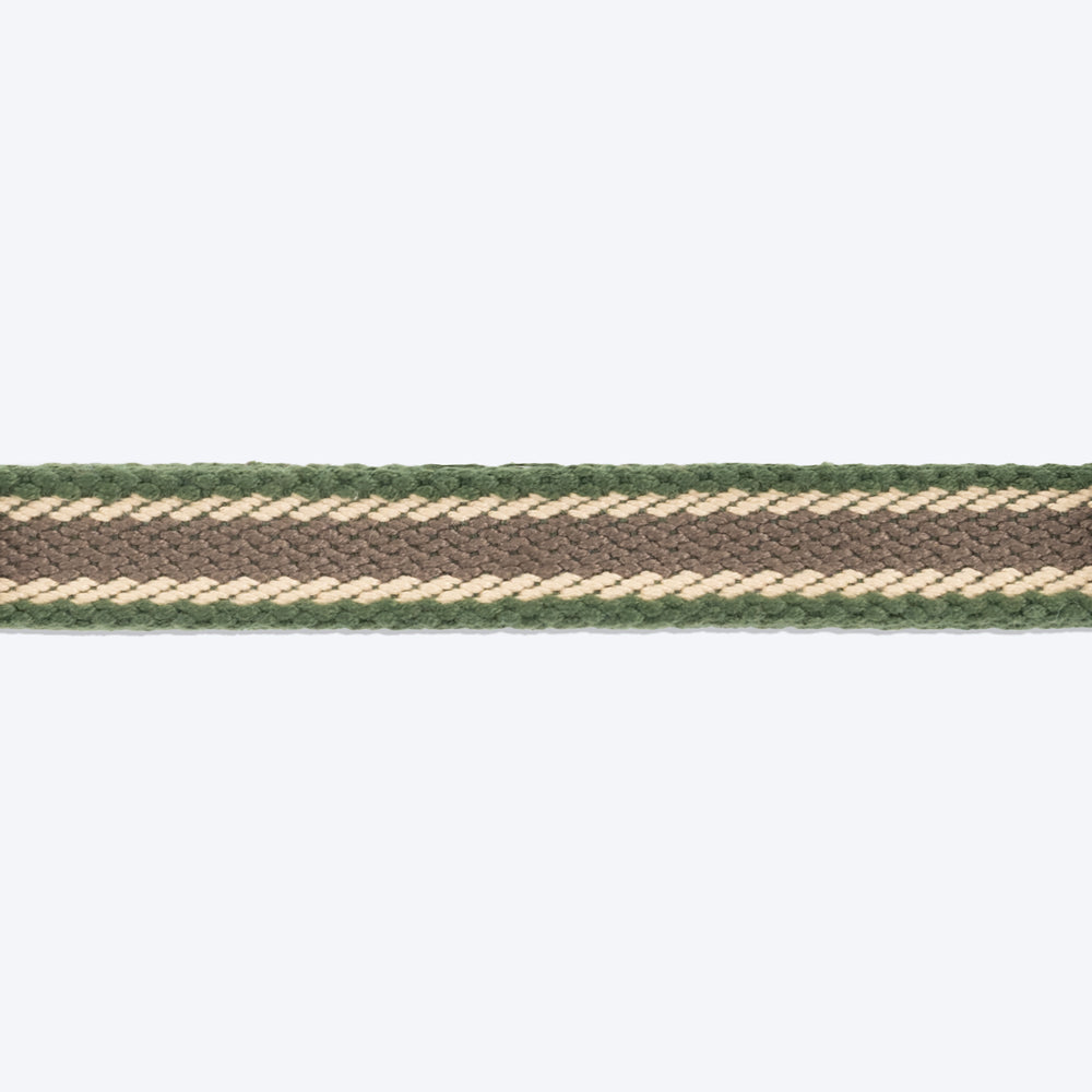HUFT Olive Odyssey Dog Collar - Olive Green & Beige - Heads Up For Tails