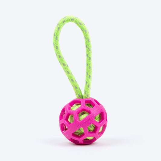 TLC Tug-A-Ball Toy For Dog - Pink - Heads Up For Tails